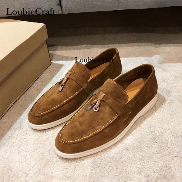 

dress shoes summer walk men loafers women flats metal lock leather tassel fittings casual moccasin slip on driving lazy slippers 230303, Black