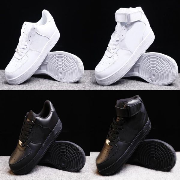 

classic white designer casual running shoes bheat low high af1 fly line men women sports sneakers trainers footwear334o, Black