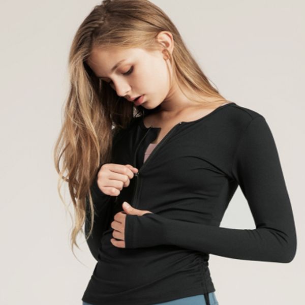 

yoga the same cross-border autumn and winter elastic quick-drying half-zip running fitness exercise lululemens women's yoga long sleeve