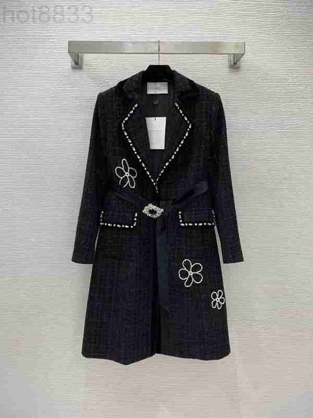 

women's trench coats designer milan runway jackets 2022 new autumn winter lapel neck long sleeve casual outerwear 1207-2 tdjq, Tan;black