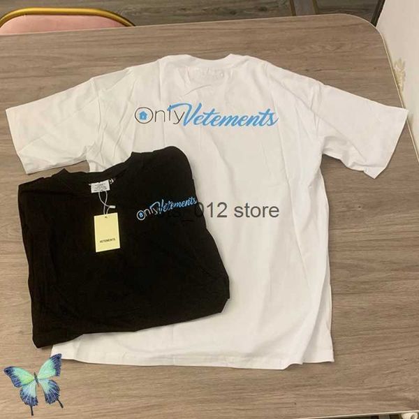 

t-shirts 1 men's t-shirt men women loose short sleeve blue letter print oversized vtm t shirts t230303, White;black