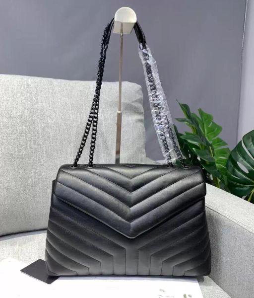 

luxurys designer bag leather women bags handbag tote bag crossbody lady shoulder woc loulous bag flip cover femal black gold silver chain to