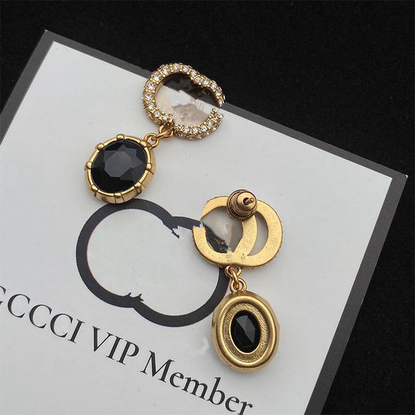 

2023 fashion designer earrings for women stud earrings pearl jewelry gold letters hoop earring diomond box wedding ear studs charm, Golden;silver