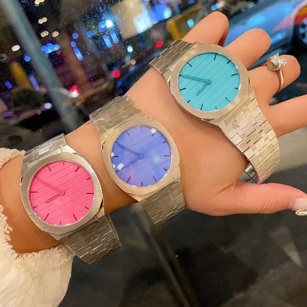 

womens watch designer luxury fashion watch quartz movement size 38mm luxury watch diamond pink watch waterproof stainless steel material b, Slivery;golden