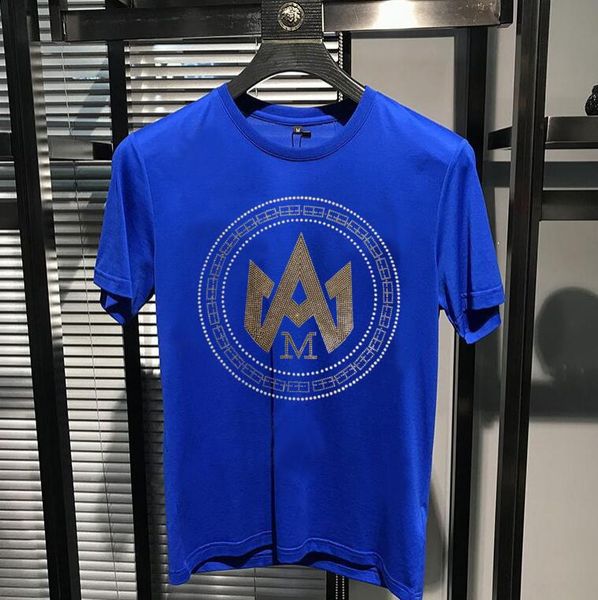 

s-6xl anime t-shirt men tshirts rhinestones for man summer fashion drill t-shirts streetwear 062, White;black