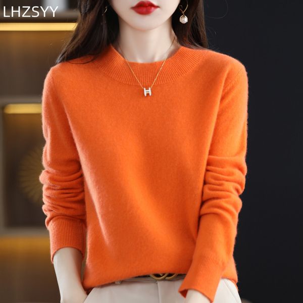

women's sweaters 100%pure wool sweater women pullovers short knitted cashmere sweater spring autumn basic female jacket jumper 12 colo, White;black