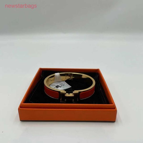 

designer herms bracelet online shop 99 new idle h enamel bracelet pm orange gold jewelry, Golden;silver
