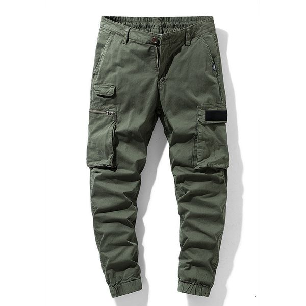 

men's pants cargo pants men 23ss classic compass armband embroidered men pant military retro multi-pocket cargo loose pants 230303, Black