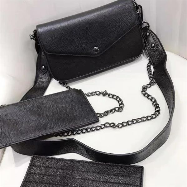 

dicky0750 leather clutch handbags for women evening bags fashion chain purse lady shoulder handbag presbyopic crossbody mini messe255a