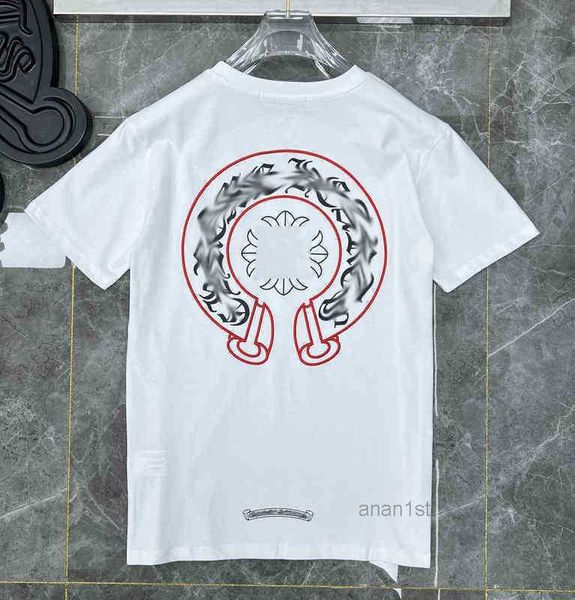 

men's t-shirts new classic mens shirts brand white short 2023sweater casual embossed letter horseshoe sanskrit cross, White;black