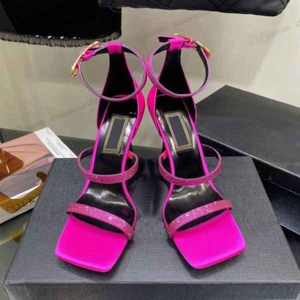 

with box roman style dress shoes high heel sandals open toe rhinestone womens black dinner shoes luxury designer classic ankle strap thin he
