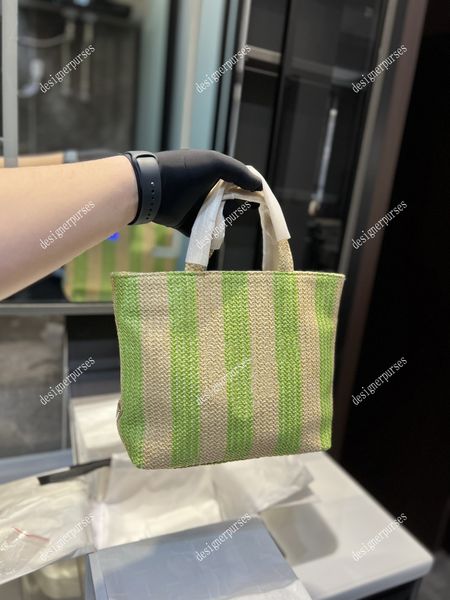 

tz summer vegetable basket woven sunshine straw bag large capacity handbag beach bag stripes shoulder shopping bag travel handbag totes desi