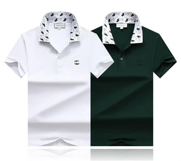 

2023 new summer polo men's t-shirt short-sleeved italian lapel casual business -xxxl, White;black
