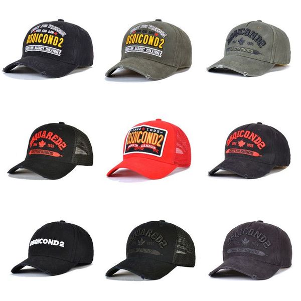 

2023sale dsq2 mens designer hat casquette d2 luxury embroidered hat adjustable 15 colors hats back letter breathable mesh ball cap, Blue;gray