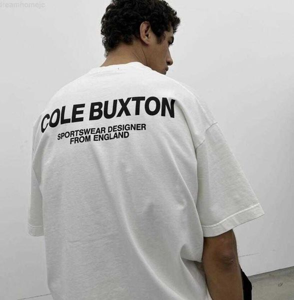 

2022ss cole buxton tee men women 1 1 t-shirt slogan print oversized t shirt 0304, White;black