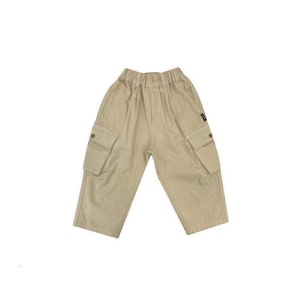 

boys' labor pants chil1en's spring pants 2023 pants pocket spring and autumn straight casual pants, Blue