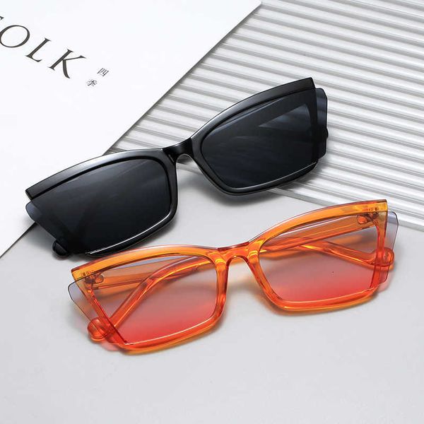 

sunglasses new fashion cat's eye female personality cool, White;black