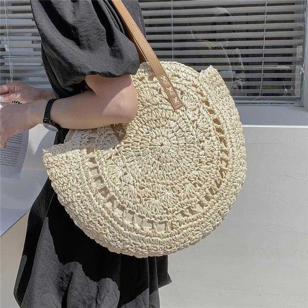 

beach bags high-capacity round straw bag popular in 2022 summer 230301