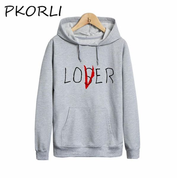 

whole-pkorli pennywise it loser sweatshirt men women the losers club hoodie casual loser club sweatshirts lover hood335u, Black
