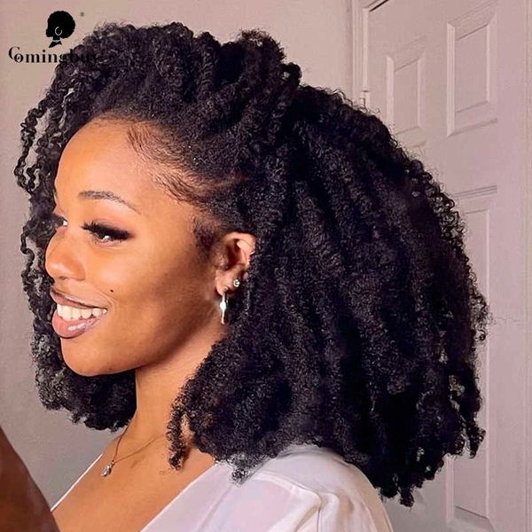 

wig caps afro curly braiding hair bulk lock hair extensions mongolian afro kinky curly remy human hair braiding hair bulk for black women, Black;brown