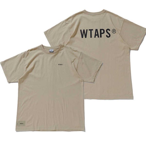 

wtaps wtvua classic letter print men's and women's casual loose round neck short sleeve t-shirt, Black;white