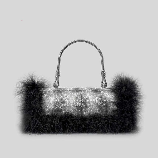 

handle shining crystal rhinestones evening clutch bag purses and handbag luxury designer silver shoulder bag purse party bag 230304