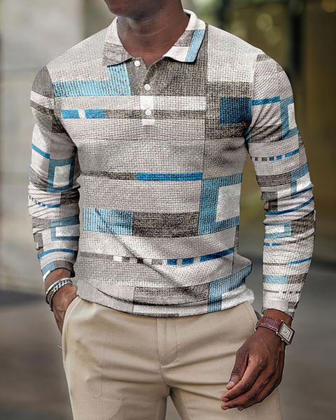 

men's tshirts spring and autumn 2023 europe america polo pattern 3d clothes walking leisure fit polo 230303, White;black