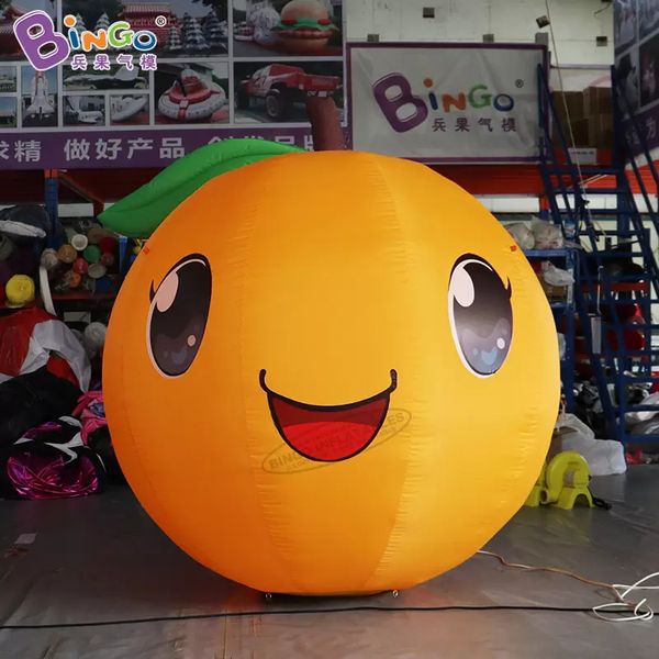 

factory outlet 2.1x2x2.3m advertising inflatable orange balloons cartoon fruits models for outdoor party event decoration with air blower to