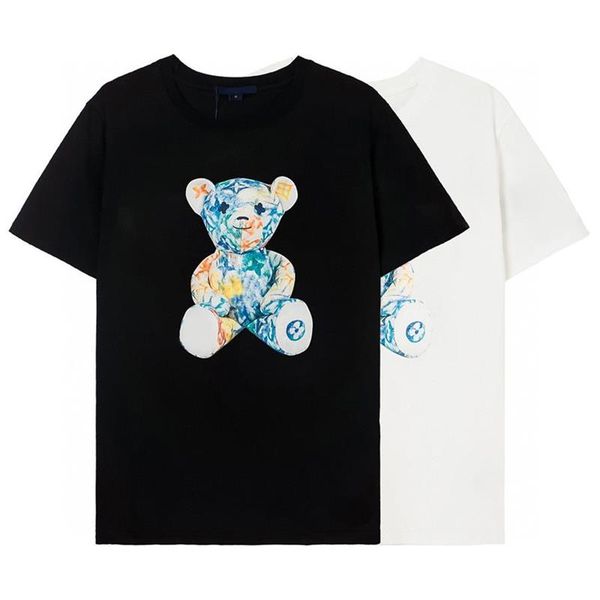 

summer men's designer t-shirt alphabet print men's and women's loose casual cotton crewneck short sleeve t-shirt, White;black