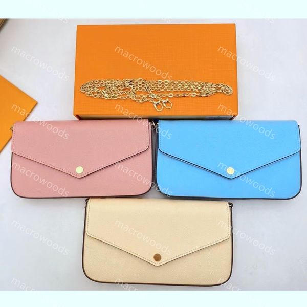 

pochette felicie bag clutch 3pc wallets designer bags wallet on chain purse card holder crossbody leather handbag messenger women fashion en