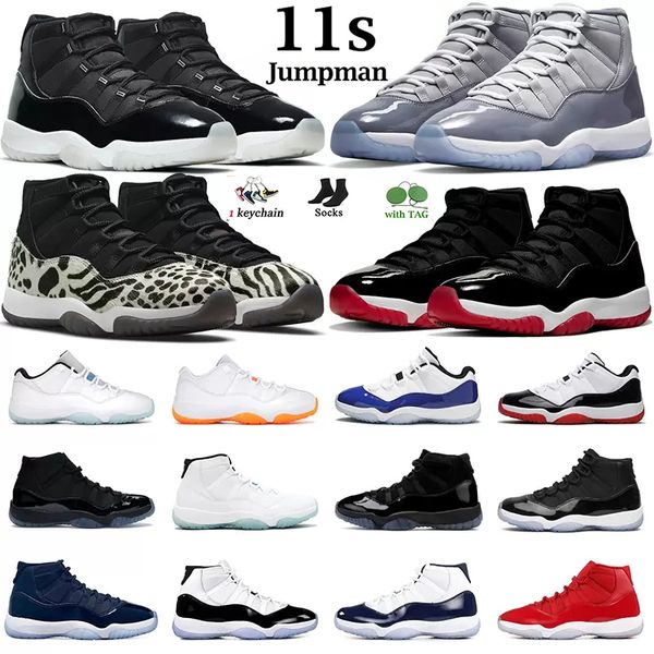 

2023 men basketball shoes 11 cherry jumpman 11s 72-10 cool grey animal instinct cap and gown concord bred gamma legend blue unc mens women t
