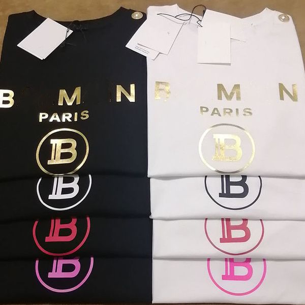 

milan fashion designer mens t-shirt quality women letter print short sleeve brands round neck cotton tees outdoor casual hip-hop t-shirt for, White;black