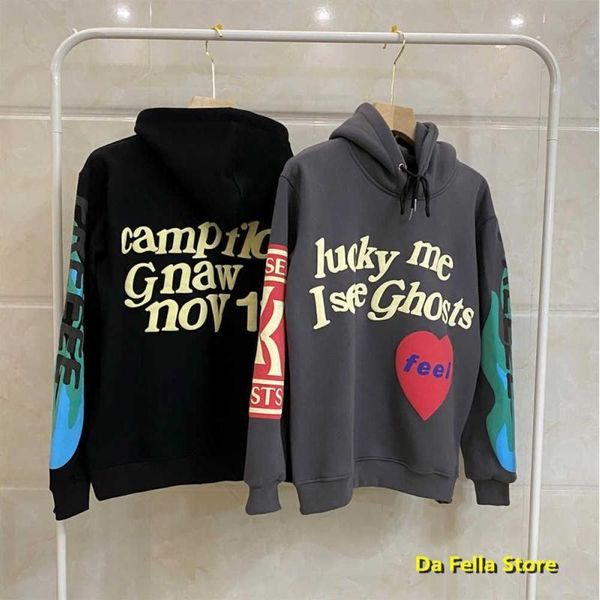 

sweater men's hoodies sweatshirts men's hoodies sweatshirts 2020 lucky me i see ghost hoodie men women feel kid cudi hoodies pdfb, Black