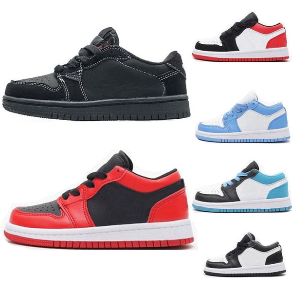 

jumpman 1 kids shoes basketball sneakers og low s 1s children jordams running unc homage to home royal blue boys size 24-35