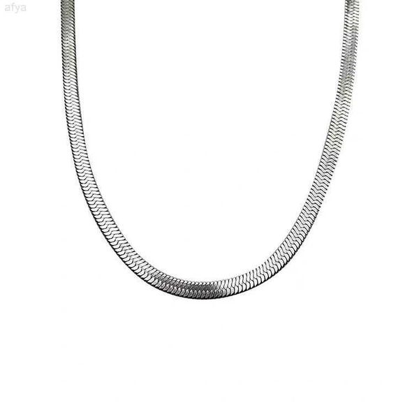 

factory wholesale 925 silver necklace 4mm snake chain men couple sterling blade