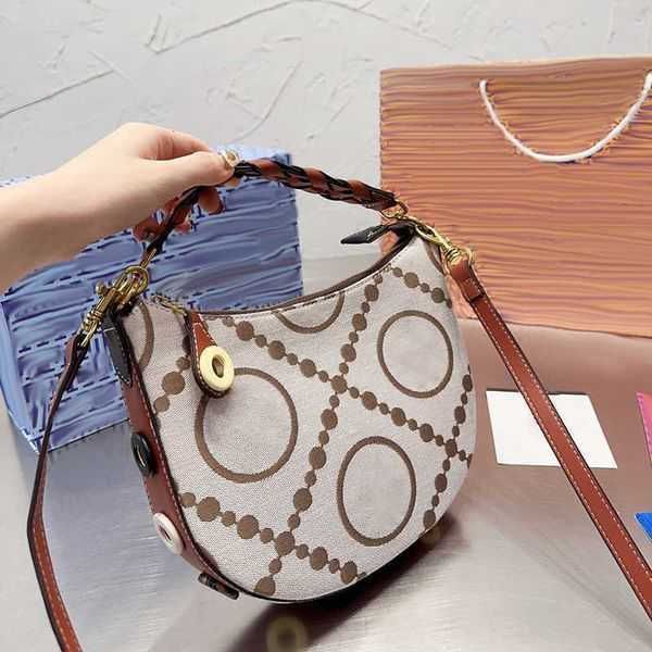 

half moon tote bag luxury designer bag leather handbag totes vintage shoulder crossbody bags zipper purse women shopping bags wallet 230214