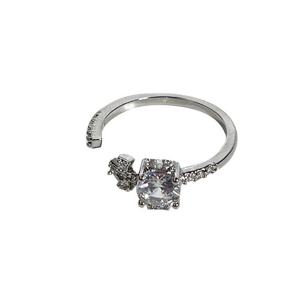 

couple rings vivi west designer love forsaturn zircon hollow geometric diamond-encrusted opening ring luxury jewellery orecchini bijoux cjew, Silver