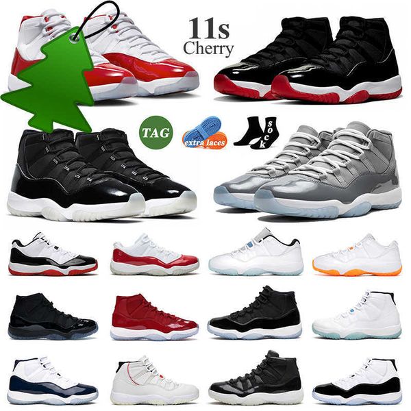 

11 og 11s men women basketball shoes cherry cool grey bred concord cap and gown space jam gamma pure violet unc sports sneakers jogging