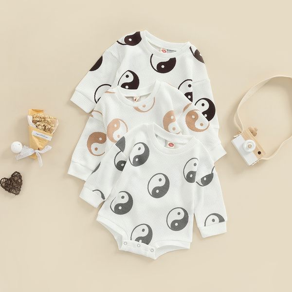 

jumpsuits baby romper eightdiagram print round neck long sleeve bodysuit autumn outfit for girls boys 024 months 230303, Blue
