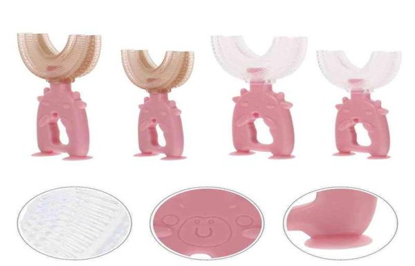 

4pcs ushape kids toothbrushes u type silicone for use 050501506446