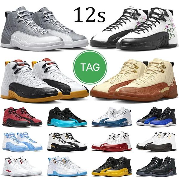 

6c-5y little big kids basketball shoes jumpman 12s 12 ps flu game black deadly pink gym red athletic sneakers kid shoe toddler children spor