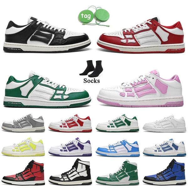 

casual shoes designer skelet bones running shoes women mens fashion designer loafers sneakers black grey gym red pine green royal blue bred