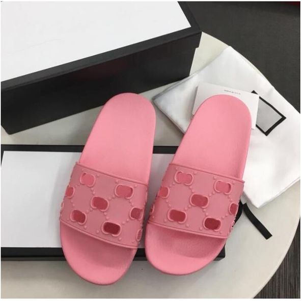 

2023 slippers for men luxury new pool slide summer fashion wide flat slippery thick sandals flip flops women designer shoes with box, Black