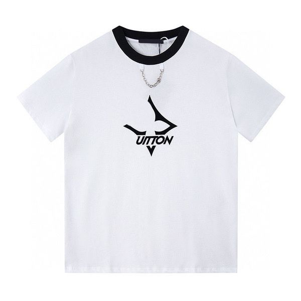

mens tshirts round neck embroidered and printed polar style summer wear with street pure cotton emj, Black;brown