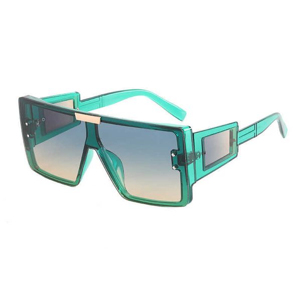 

sunglasses 6955 new trend conjoined large frame with widened legs and modern for women, White;black