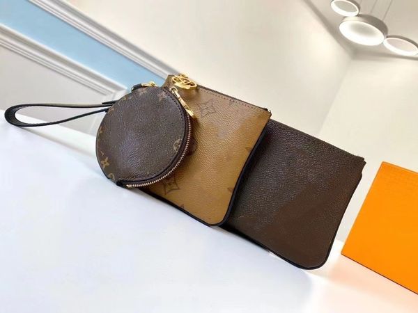 

women's zippered wallet 3-piece m68756 trio handbag