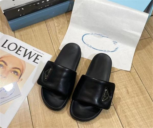 

2023 classics women slippers slide sandals platform mule hook loop adjustable sports buckle flat slides flip flops summer loafers bath shoes, Black