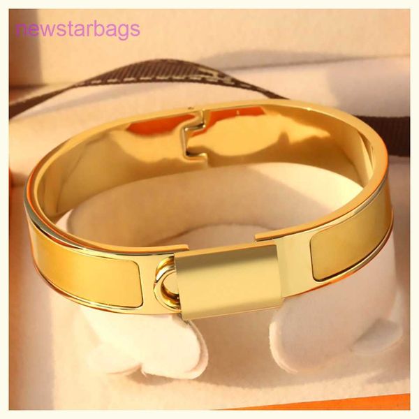 

designer herms bracelet online shop h lock silver cuff bangle popular s fathers day braclets armband damen daily wear bangles thic, Black