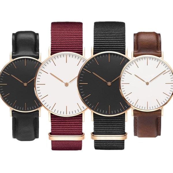 

whole new men watches 40mm womens watch 36mm quartz fashion casual sports style wrist watch280m, Slivery;brown