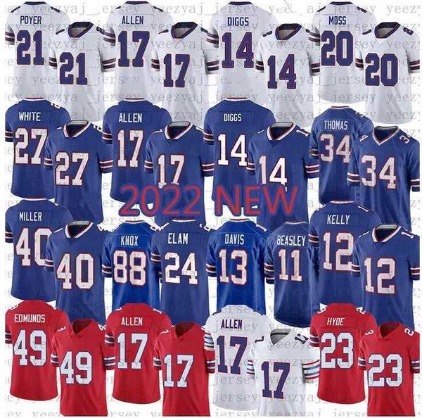 

football jerseys custom 6 isaiah mckenzie 17 josh allen 14 stefon diggs 28 james cook 26 devin singletary 49 tremaine edmunds 13 gabe davis, Black;red